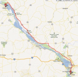 Day 2 - Wabasha to La Crosse 72 miles