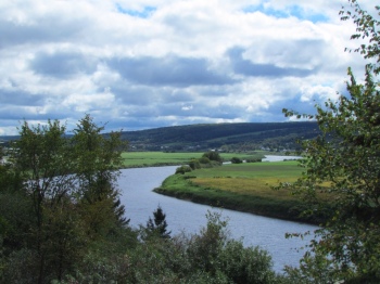 Chaudiere River winds through farmland