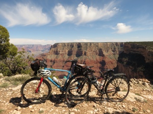 Our bikes and Grand Canyon