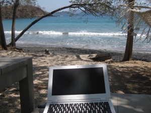 Beach view while writing 